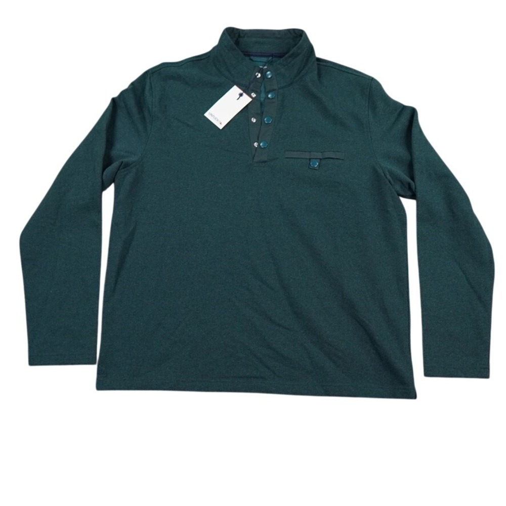 UNTUCKit Parkson Pullover Mens XL Green Hunter Snap Neck Outdoor Casual Gorpcore
